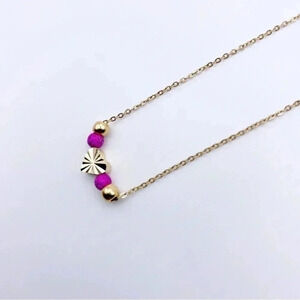 MINIMALIST Beads and Heart Necklace